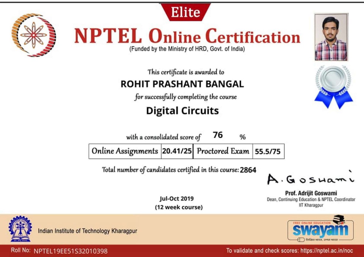 NPTEL CERTIFICATE